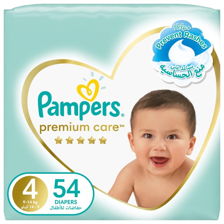 Pampers Premium Care Taped Diapers, Size 4, 9-14 kg, Mega Pack, 54 Diapers - Image 2