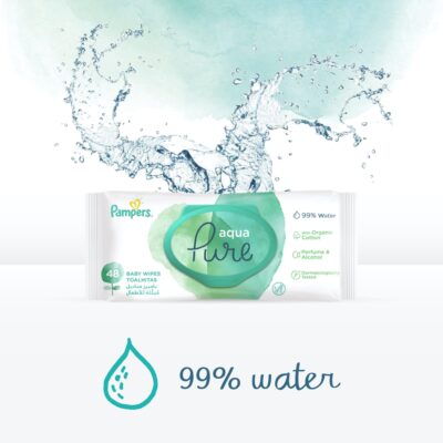 Pampers Aqua Pure Baby Wipes, 144 Wipe Count