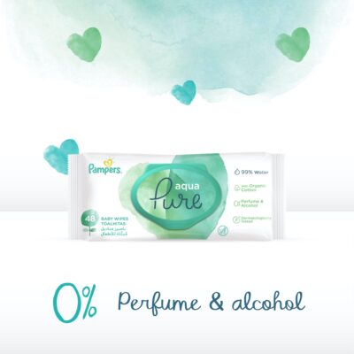 Pampers Aqua Pure Baby Wipes, 144 Wipe Count