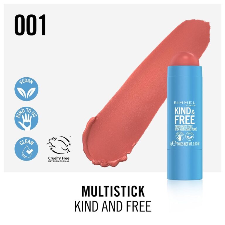 Rimmel Kind & Free Multi-Stick 001 Light Brown - Cream Blush & Lipstick - Image 2