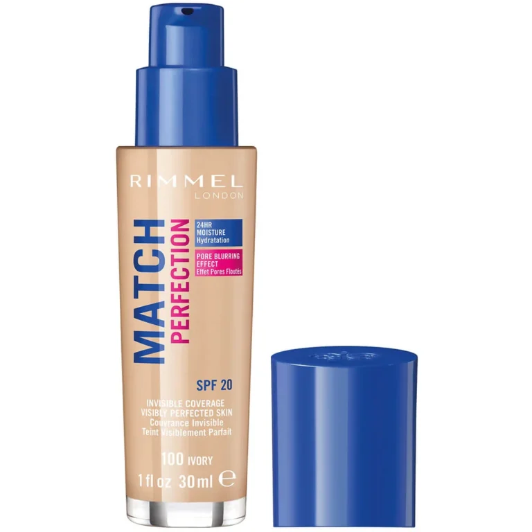 ⁦ريميل نيوماتش كريم أساس SPF20 - رقم 100 عاجي⁩ - الصورة ⁦1⁩