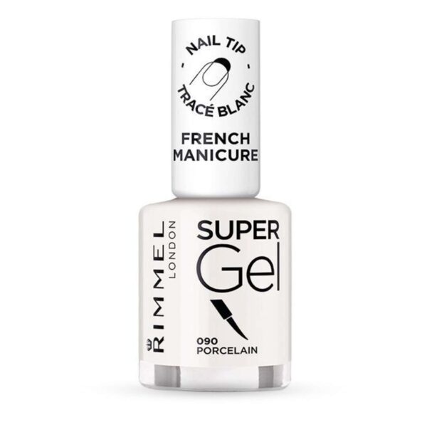 Rimmel Super Gel Nail Polish - 090 Porcelain: Professional Gel Manicure at Home - Image 1