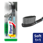 Signal Sensisoft Charcoal Toothbrush 1+1 - Ultra Soft for Superior Care