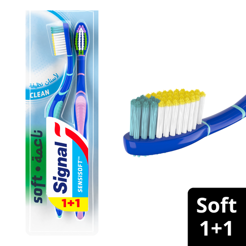 signal-tb-sensisoft-clean-1-1-0fpng.webp Signal Sensisoft Clean Toothbrush for Healthy & Clean Teeth 1+1 - Image 1