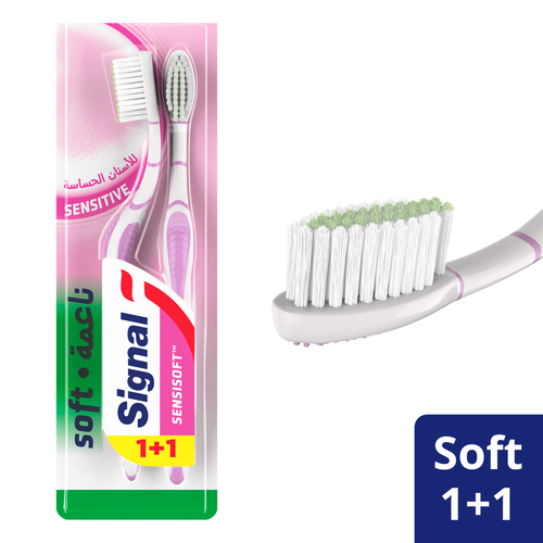 signal-tb-sensisoft-sensitive-1-1-0fpng.webp Signal Sensisoft Sensitive Toothbrush 1+1 - Superior Softness, Comprehensive Care - Image 1
