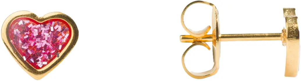 studex-ear-ring-s3565-0wjpeg.webp Studex Ear Ring S3565: Heart-Shaped Gold Plated Earrings with Pink Zirconia Stone - Image 1