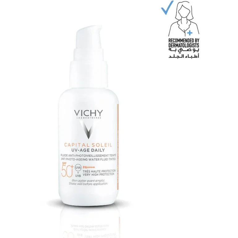 ⁦فيشي كابيتال سولاي UV-Age سائل ملون مقاوم لعلامات تقدم سن SPF 50+ مع النياسيناميد  40 مل⁩ - الصورة ⁦1⁩