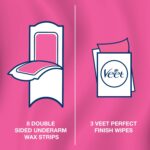 Veet Pure Wax Strips for Underarm Hair Removal, Sensitive Skin - 16 pcs - Image 4
