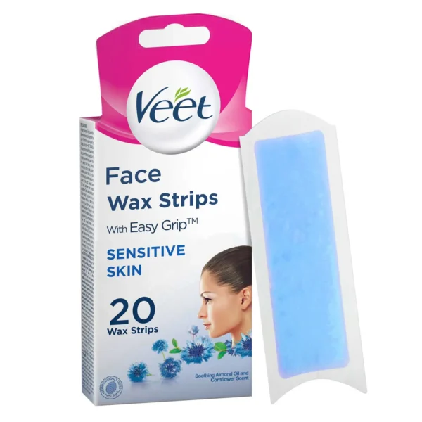 Veet Wax Strips for Face Hair Removal - 20 Pcs - Image 1
