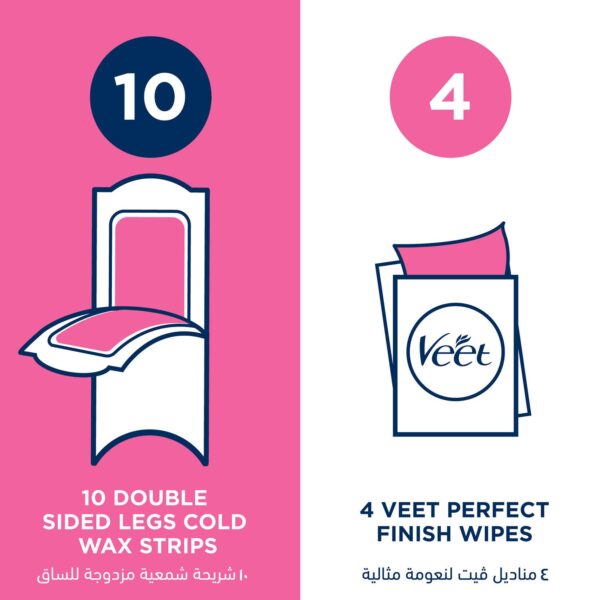 Veet Wax Strips for Face Hair Removal - 20 Pcs - Image 4