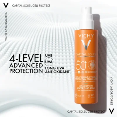فيشي كابيتال سولاي بخاخ سائل حماية غير مرئية SPF 50 200 مل