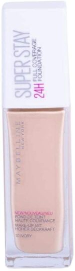 Maybelline New York Super Stay 24H Long-Lasting Foundation Makeup - 10 Ivory