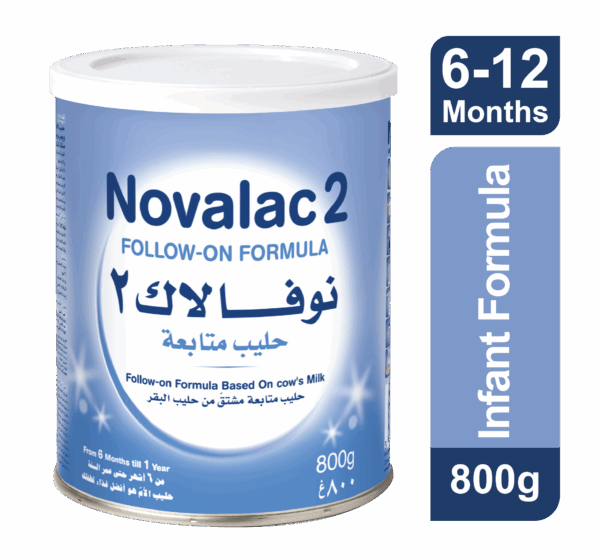 ⁦نوفالاك حليب أطفال (2) - تركيبة متابعة للأطفال من 6-12 شهرًا، 800 جم⁩ - الصورة ⁦1⁩
