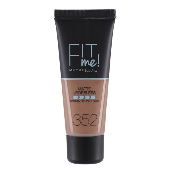 Maybelline Fit Me Matte & Poreless Liquid Foundation - 352 Truffle Cacao - Image 1