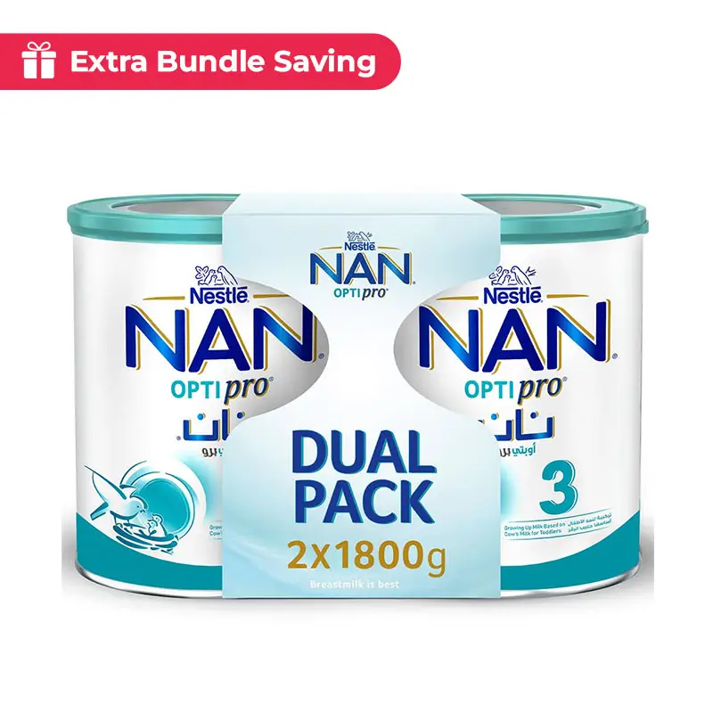 103305667_a43f8e7dd8b56a2a2_39956.webp Nan Opti Pro 3: Complete Baby Milk Dual Pack (2 x 1800g) - Image 1