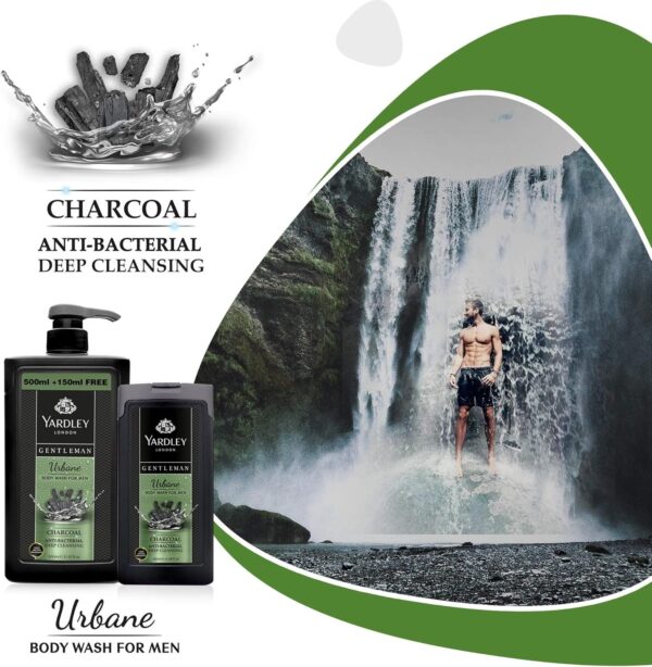 Yardley London Gentleman Urbane Body Wash for Men - Anti-Bacterial Deep Cleanser (180 ml) - Image 3