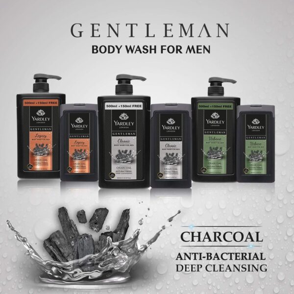 Yardley London Gentleman Urbane Body Wash for Men - Anti-Bacterial Deep Cleanser (180 ml) - Image 5