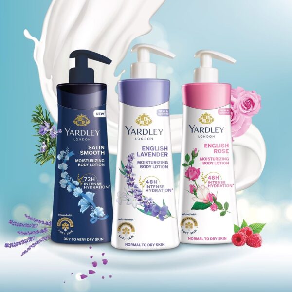Yardley London English Lavender Moisturizing Body Lotion - 400 ml | Deep Hydration & Refreshing Scent - Image 2