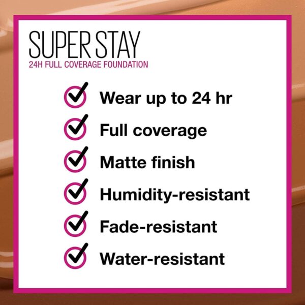 Maybelline New York Super Stay 24H Photofix Foundation - Shade 36 Warm Sun - Image 7