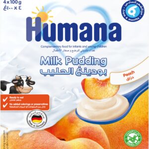 بودينغ الحليب هومانا بطعم الخوخ - وجبة صحية للأطفال