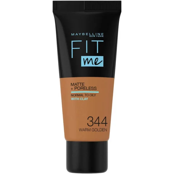 Maybelline Fit Me Matte & Poreless Foundation 344 - Warm Bronze - Image 1