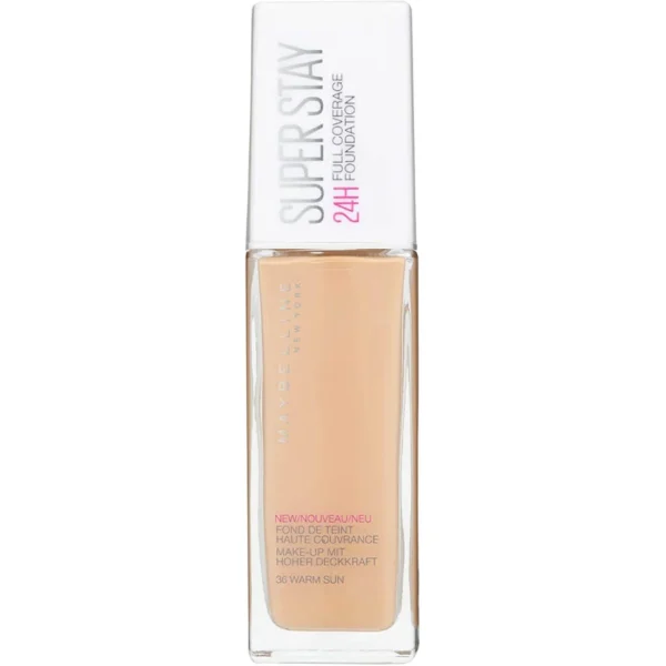 Maybelline New York Super Stay 24H Photofix Foundation - Shade 36 Warm Sun - Image 1