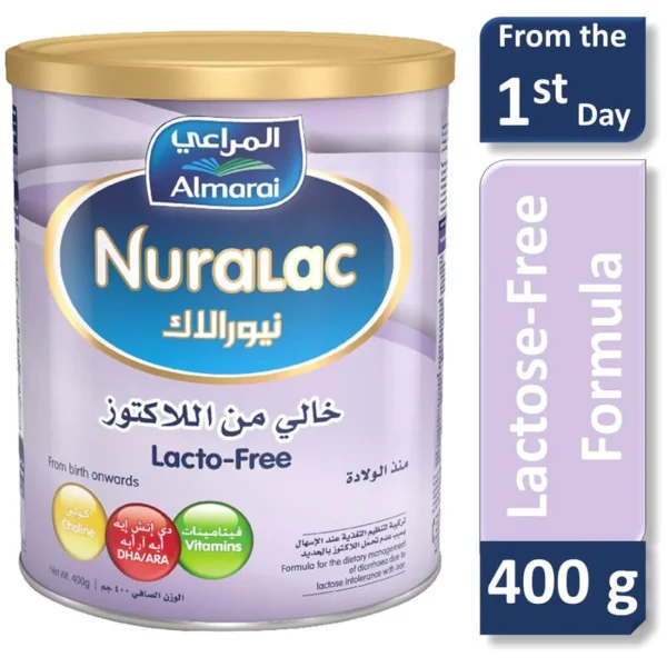 ⁦نيورالاك حليب أطفال خالٍ من اللاكتوز 400 جم - تغذية متخصصة لطفلك⁩ - الصورة ⁦1⁩
