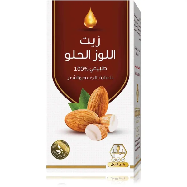 ⁦وادي النحل زيت شعر اللوز الحلو 125 مل - نعومة وقوة فائقة لشعرك⁩ - الصورة ⁦1⁩