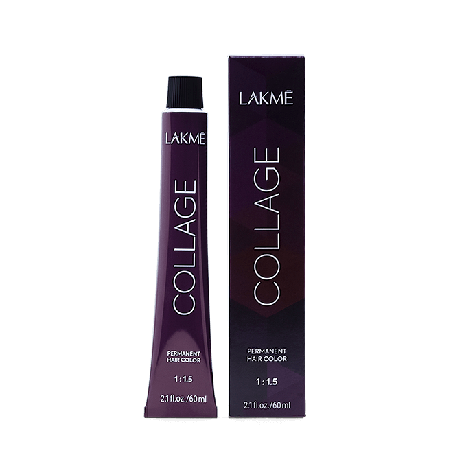 12345_lakme_collage20permanant20hair20colour_box_front لاكمي كولاج صبغة شعر أشقر داكن مكثف 60 مل - الصورة 1