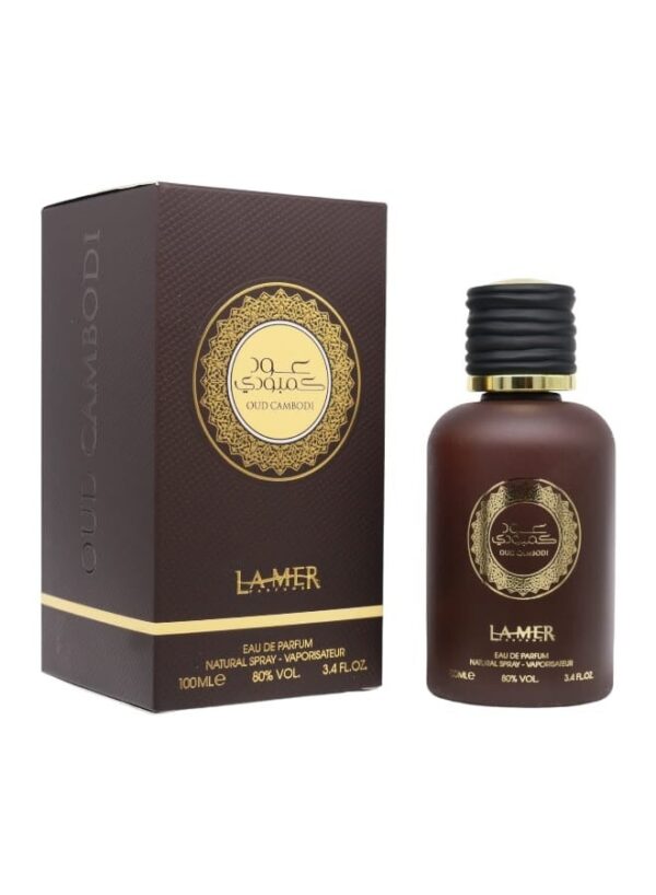 ⁦لامير عطر عود كمبوري 100 مل او دي بارفيوم فاخر للجنسين⁩ - الصورة ⁦1⁩