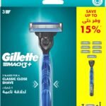 جيليت ماش 3 ماكينة حلاقة رجالية + 2 شفره – حلاقة فائقة وناعمة